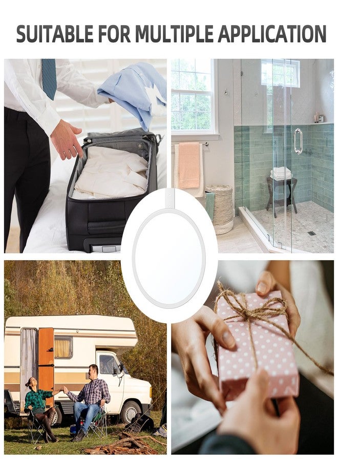 تايلي مرآة استحمام TAILI مقاومة للضباب للحلاقة، مرآة سيليكون معلقة مقاومة للضباب للسفر والتخييم، إكسسوارات استحمام، إكسسوارات حمام، غير قابلة للكسر - هدايا للرجال والنساء، أبيض - Image 4